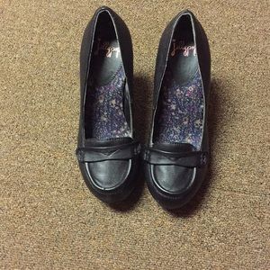 Little black thick heels